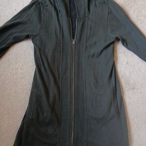 Prana Dark Green Hooded Trench Coat